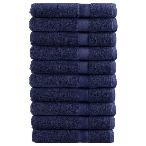 vidaXL Premium Towels "SOLUND" 10 pcs Navy Blue 100x200 cm 600 gsm