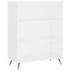 vidaXL Bookcase White 69.5x32.5x90 cm Engineered Wood