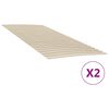 vidaXL Bed Slats Replacements with 48 Slats 2 pcs 100x200 cm