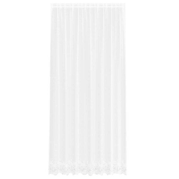 vidaXL Lace Curtain with Curtains Floral White 300 x 200 cm Polyester