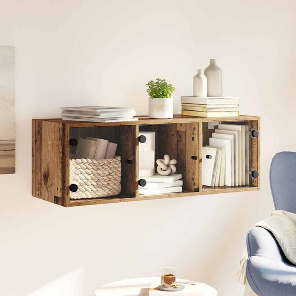 vidaXL Wall Cabinet Old Wood 102 x 37 x 35 cm Engineered Wood