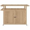 vidaXL Bar Cart 120x50x90 cm Solid Wood Teak