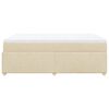 vidaXL Box Spring Bed with Mattress Cream 140x200 cm Fabric