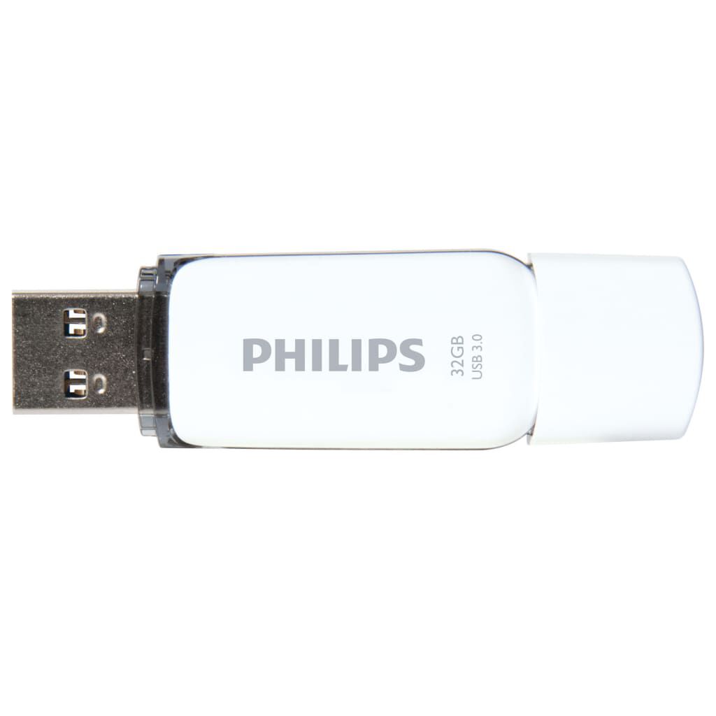 32 GB Pack de 3 Pen Drives USB 2.0 Philips Snow Series Blanco 