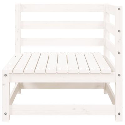 vidaXL Garden Sofa 3-Seater White Solid Wood Pine