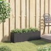 vidaXL Garden Planter with 3 Pots Black 105x30x32 cm Poly Rattan