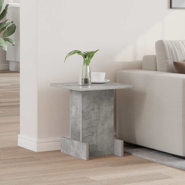 vidaXL End Table Concrete Grey 35.5 x 35 x 40 cm Engineered Wood
