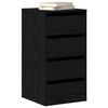vidaXL Drawer Cabinet Black 40 x 41 x 76 cm Engineered Wood