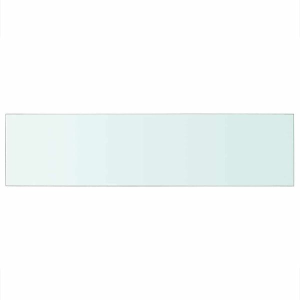 vidaXL Shelves 2 pcs Panel Glass Clear 100x25 cm