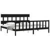 vidaXL Bed Frame without Mattress Black 200x200 cm Solid Wood Pine