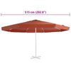 vidaXL Replacement Fabric for Outdoor Parasol Terracotta 500 cm