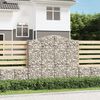 vidaXL Arched Gabion Baskets 8 pcs 200x30x180/200 cm Galvanised Iron