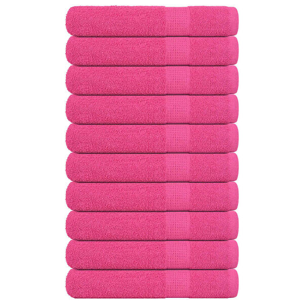 vidaXL Towels "FROGN" 10 pcs Pink 100x200 cm 360 gsm
