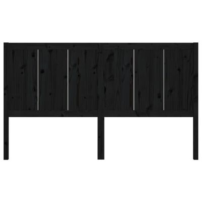 vidaXL Bed Headboard Black 205.5x4x100 cm Solid Pine Wood
