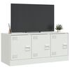 vidaXL TV Cabinet White 99x39x44 cm Steel