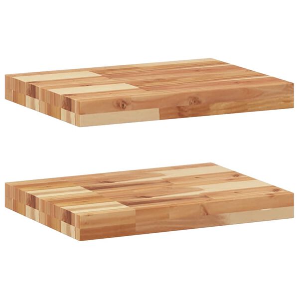 vidaXL Floating Shelves 2 pcs 40x30x4 cm Oil Finished Solid Wood Acacia