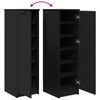 vidaXL Shoe Cabinet Black Oak 29.5 x 35 x 101 cm Engineered Wood