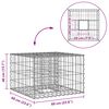 vidaXL Gabion Raised Bed Silver 60 x 60 x 40 cm Galvanised Steel