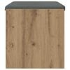 vidaXL Hall Bench with Cushion Artisan Oak 63 x 38 x 40 cm