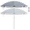 vidaXL Beach Parasol Blue and White 206 x 206 x 212 cm