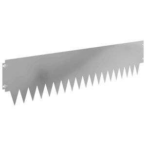 vidaXL Lawn Edging 10 pcs 103 x 25 cm Steel Silver