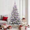 vidaXL Artificial Hinged Christmas Tree White 180 cm PE and PVC