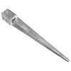 vidaXL Ground Spikes 2 pcs Silver 10x10x91 cm Galvanised Steel