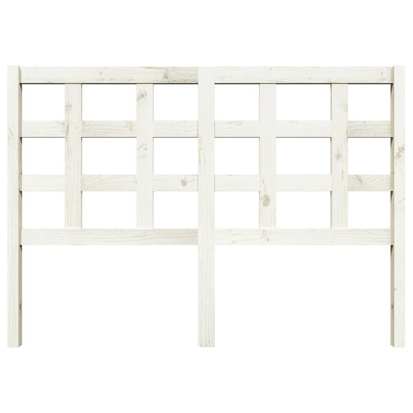 vidaXL Bed Headboard White 140.5x4x100 cm Solid Wood Pine