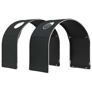 vidaXL Bed Tunnel 2 pcs Black 211 x 52.5 x 2 cm Polyester