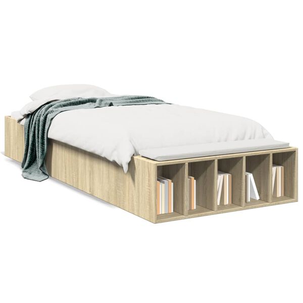 vidaXL Bed Frame without Mattress Sonoma Oak 90x200 cm