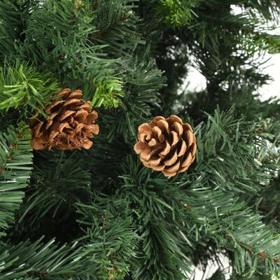 vidaXL Artificial Christmas Tree with Pine Cones Green 150 cm