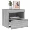 vidaXL Bedside Cabinet with LED Lights Grey Sonoma 50x40x45 cm