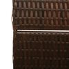 vidaXL Room Divider Folding Manual Brown 195 x 180 cm Poly Rattan
