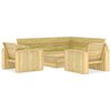vidaXL 4 Piece Garden Lounge Set Impregnated Pinewood