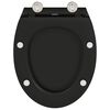vidaXL Toilet Seat Black 47 x 37.5 x 3.8 cm Duroplast