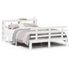 vidaXL Bed Frame with Headboard without Mattress White 120x200 cm