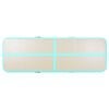 vidaXL Inflatable Gymnastics Mat with Pump 400x100x10 cm PVC Green