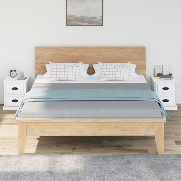 vidaXL Bedside Cabinets 2 pcs White 39x39x47.5 cm Engineered Wood