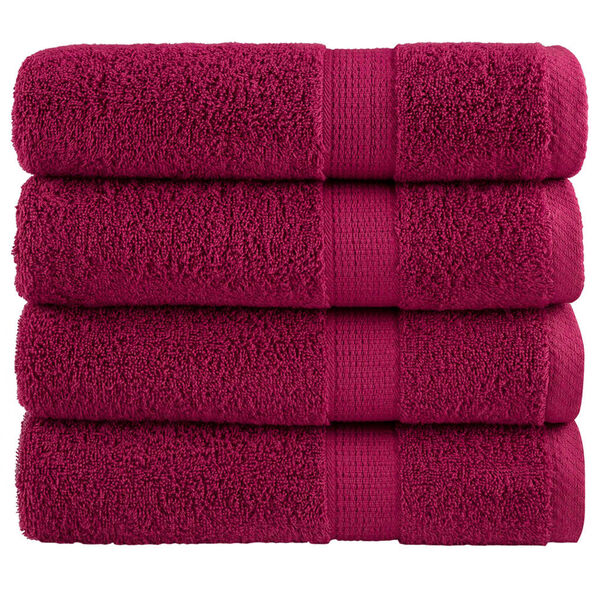 vidaXL Premium Hand Towels "SOLUND" 4 pcs Bordeaux 50x100 cm 600 gsm