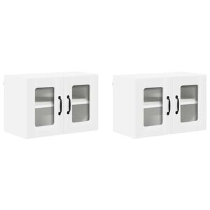vidaXL Dishwasher Panel Lucca 2 pcs White 60 x 31 x 40 cm