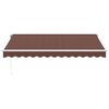 vidaXL Manual Retractable Awning with LED Brown 350x250 cm