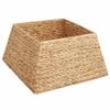 vidaXL Christmas Tree Collar Square Brown 50 x 50 x 25 cm