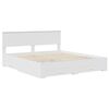 vidaXL Bed Frame with Headboard White 180 x 200 cm Engineered Wood