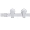 vidaXL Sliding Door Hardware Kit 200 cm Steel White