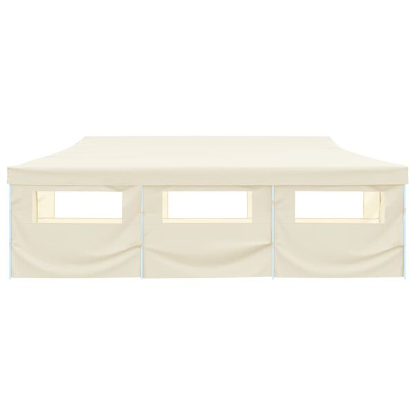 vidaXL Folding Pop-up Party Tent with 8 Sidewalls 870x291x315 cm Cream