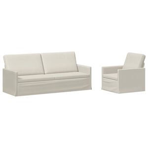 vidaXL Sofa Set 2 pcs Cream Velvet