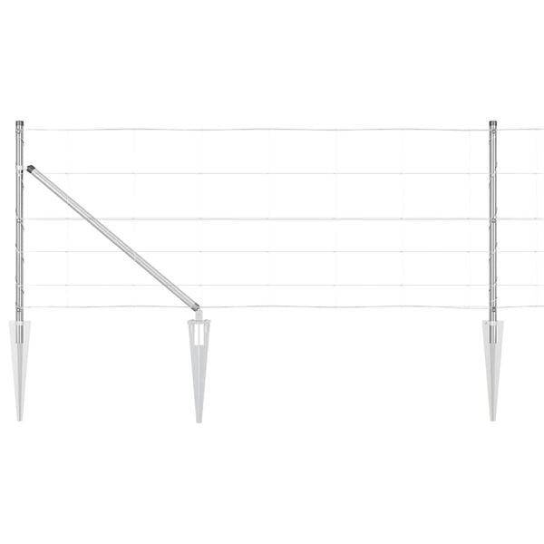 vidaXL Fence Post Galvanized 25 x 0.8 m Steel