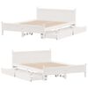 vidaXL Bed Frame without Mattress White 120x200 cm Solid Wood Pine