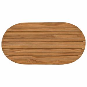vidaXL Table Top 80 x 40 x 3.5 cm Oval Solid Teak Wood Natural