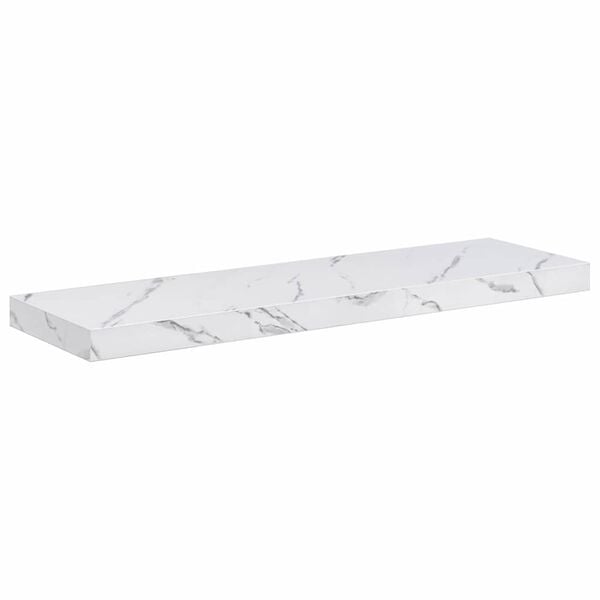 vidaXL Wall Shelf White Marble 90 x 23.5 x 4 cm Engineered Wood